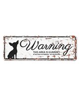 H Övrigt Warning skylt mini vit chihuahua