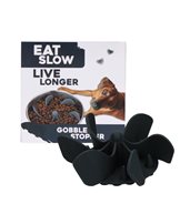 Eat slow live longer gobble stop grå