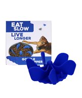 Eat slow live longer gobble stop blå