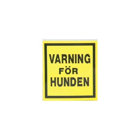 H Övrigt klisterdekal varning för hunden 10/fp 6x6cm